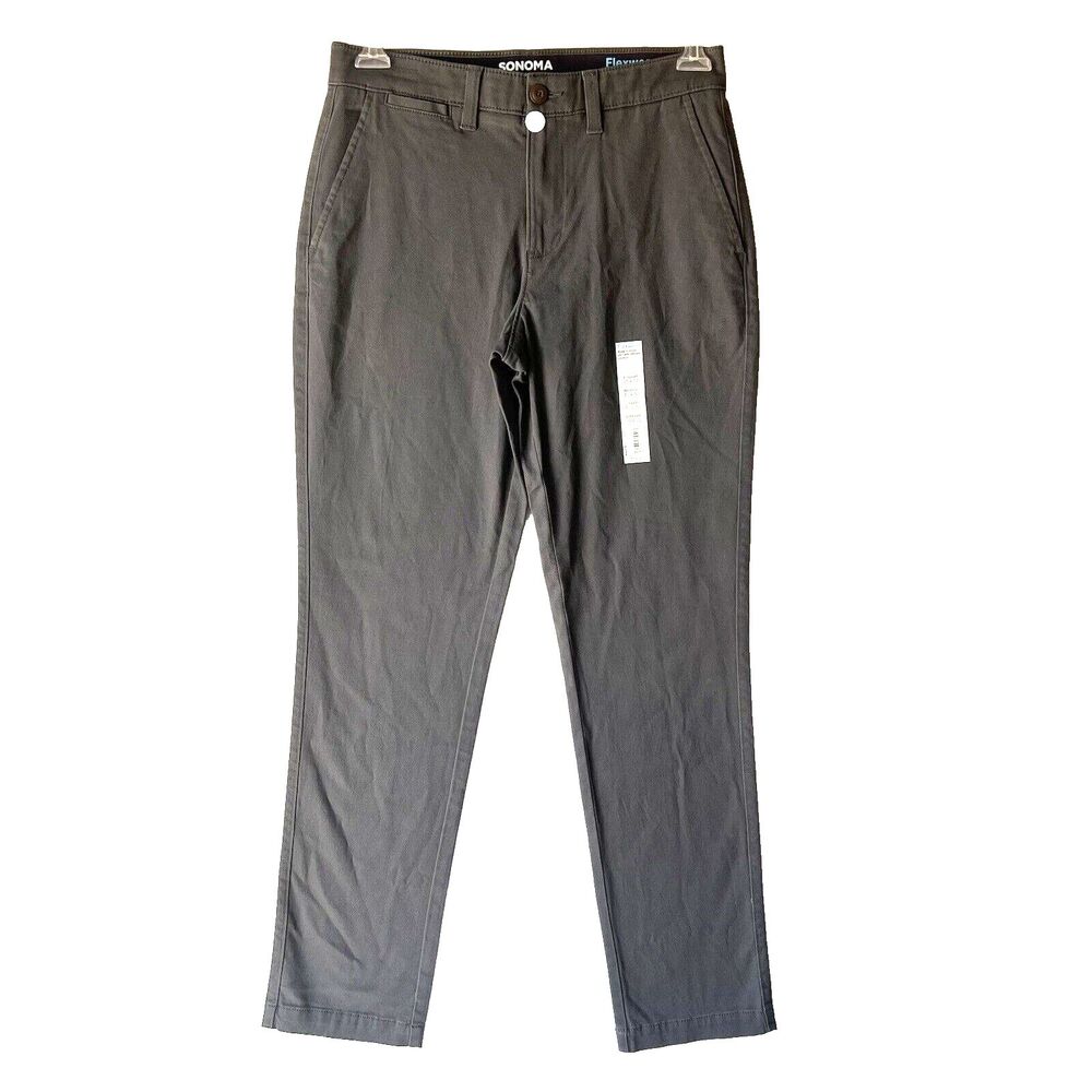 Sonoma Men’s Gray Jeans Flexwear Straight 30 X 32 Zip Fly NWT 98% Cotton Stretch